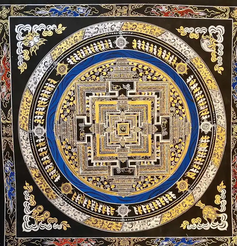 Peinture du Mandala de Kalachakra