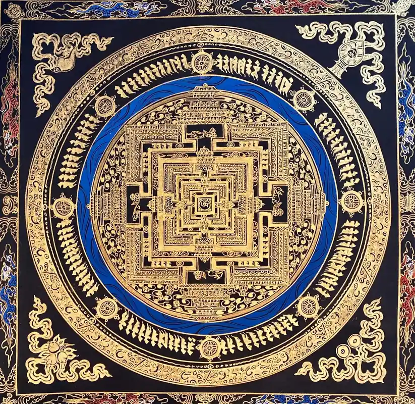 Art du Mandala Kalachakra Doré