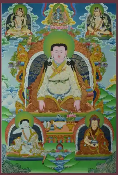 Peinture Thangka du Guru Marpa