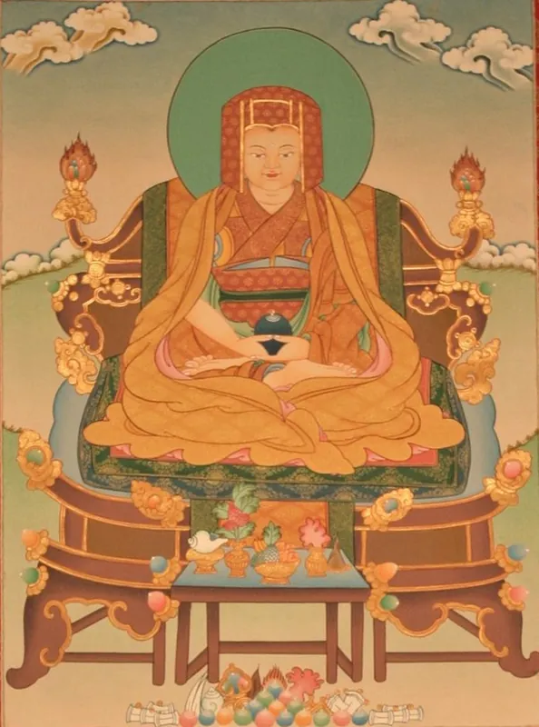 Peinture de Thangka de Gampopa