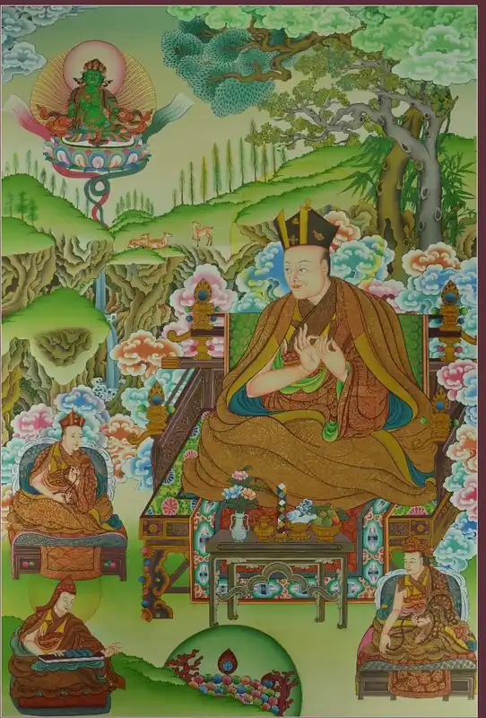 Peinture Thangka du 1er Karmapa Dusum Khyenpa