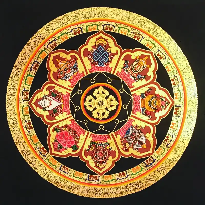 Le Mandala des 8 Symboles Auspicieux