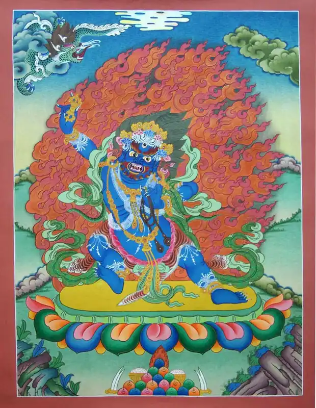 Thangka bouddhiste de l’art de Vajrapani