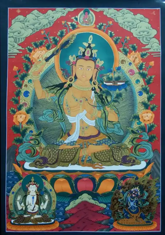 Manjushri avec le Bouddha Amitabha