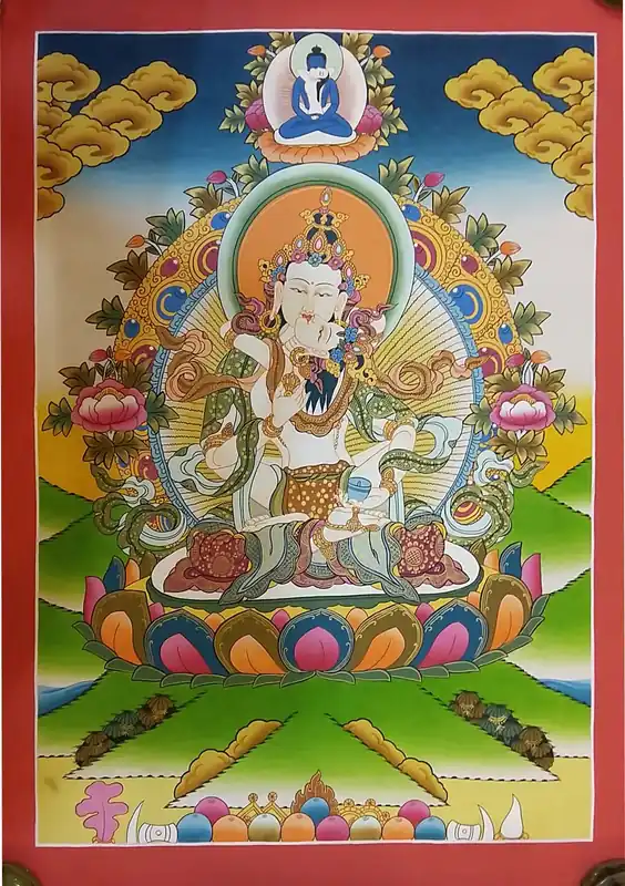 Vajrasattva avec Samantabhadra Thangka
