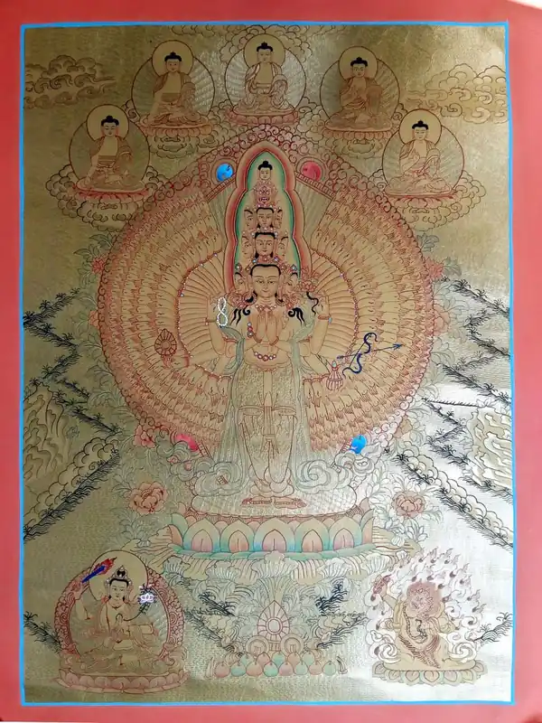 Sahasrabhuja Avalokitesvara avec Vajrapani