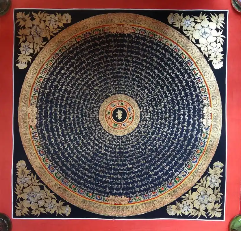 Om Mani Padme Hum Art Mandala