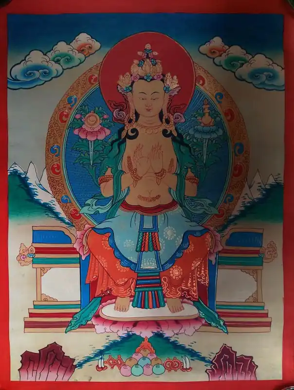 Thangka du Bouddha Maitreya
