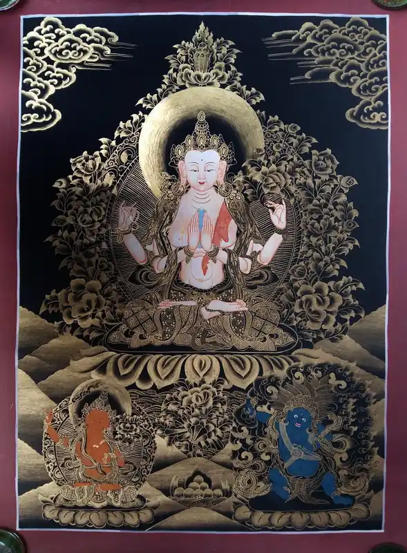 Chenrezig avec Vajrapani Art Rituel