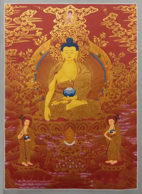 Shakyamuni Buddha avec Bouddha Amitabha