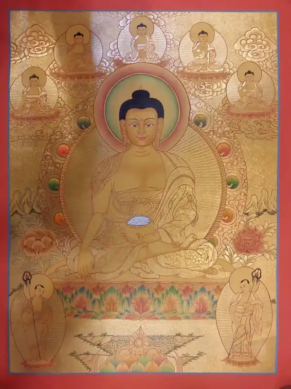 Shakyamuni Buddha avec l’Art des Cinq Bouddhas