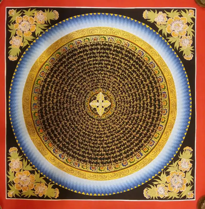 Le mandala bouddhiste Om Mane Padme Hum