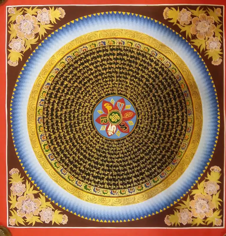 Art du Mandala du Mantra Om Mani Padme Hum