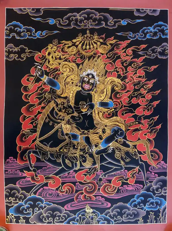 Peinture de Thangka tibétaine de Shri Devi