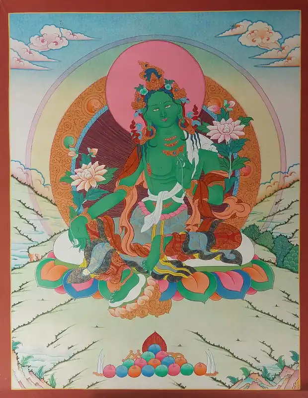 Pierre de couleur Tara verte