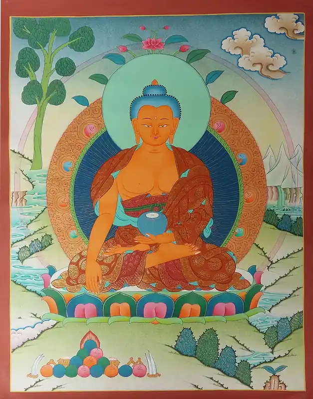 Thangka rituel du Bouddha Shakyamuni