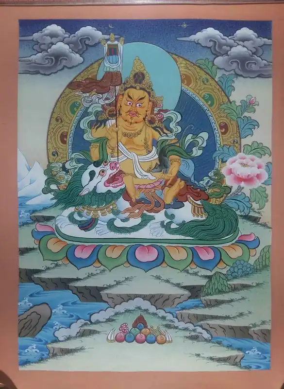 Thangka de Yellow Jambhala
