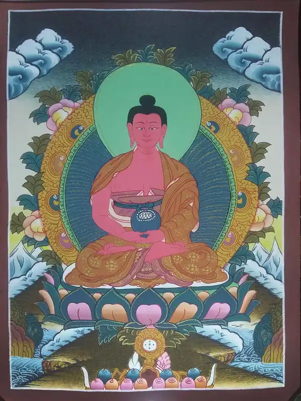 Art du Thangka d’Amitabha Bouddha