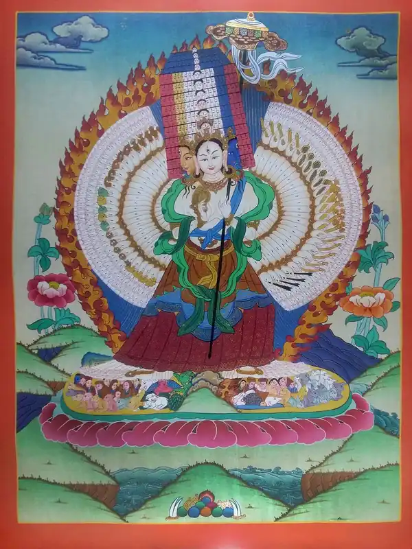 Thangka d’Ushnisha Sitatapatra