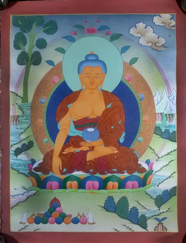 Peinture bouddhiste du Bouddha Shakyamuni