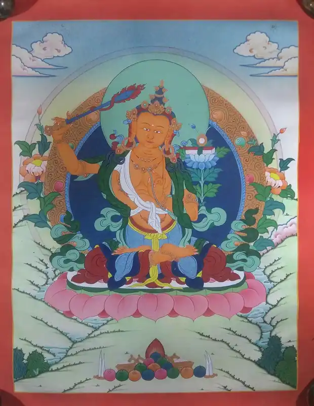 Rituel de Manjushree dans l’art du Thangka