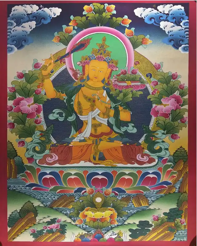 Peinture rituelle de Manjushree