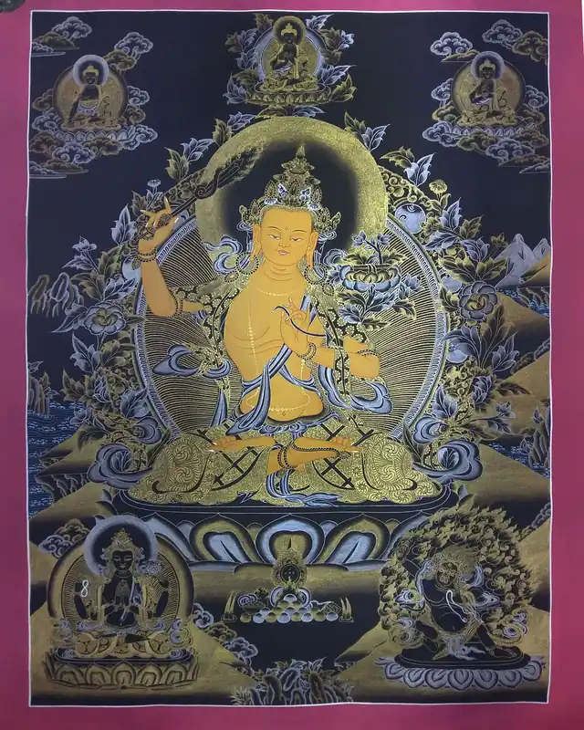 Manjushree avec Trois Bouddhas