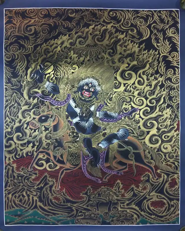 Thangka tibétain de Palden Lhamo