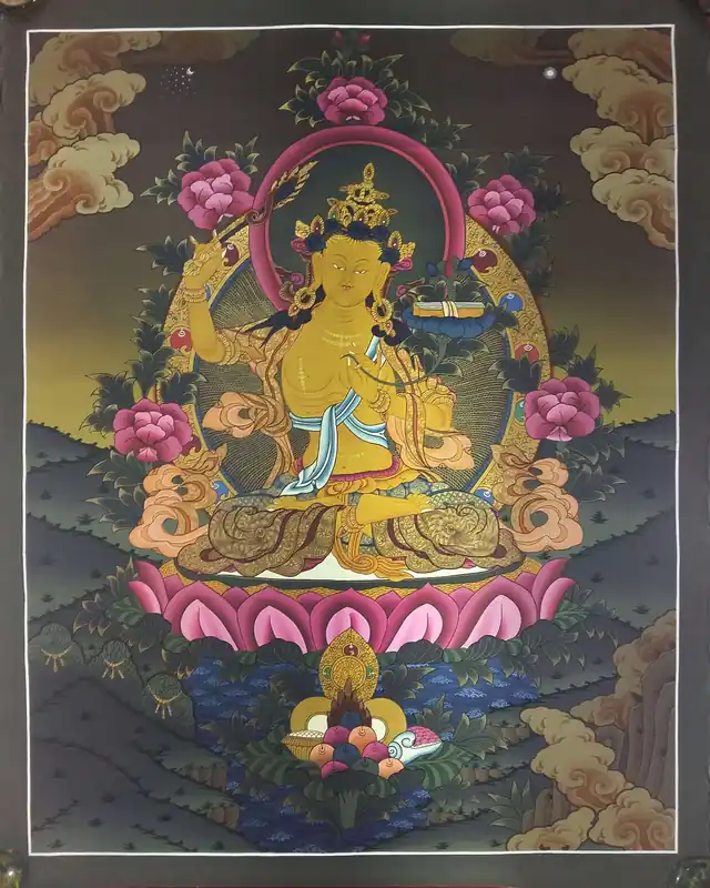 Art traditionnel de Thangka de Manjushree