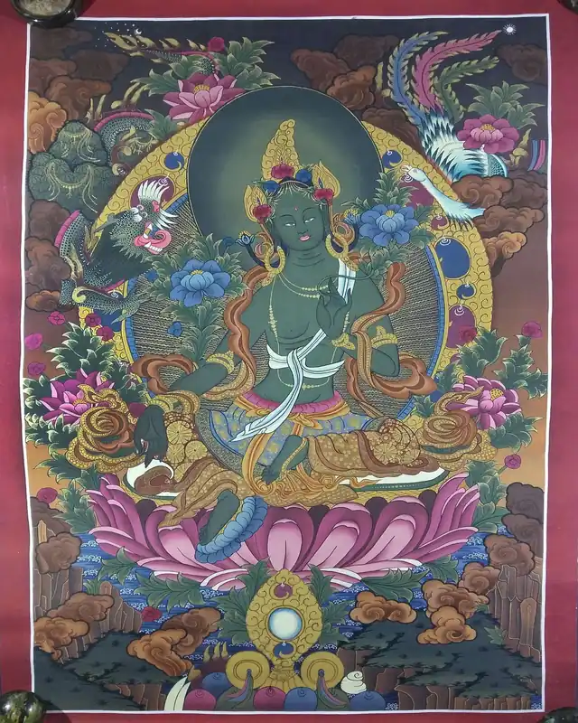 Thangka de la Tara Verte