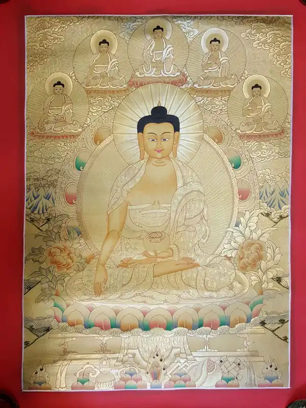 Thangka du Bouddha Shakyamuni de style sethi