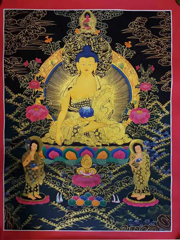 Buddha Shakyamuni avec l’Art du Bouddha Amitabha