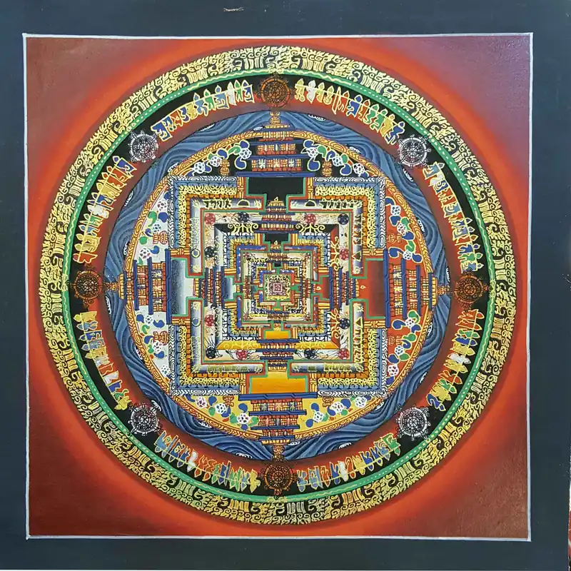 Thangka du Mandala Rouge de Kalachakra
