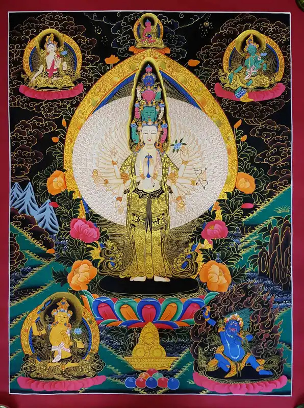 Sahasrabhuja Lokeshvara Thangka