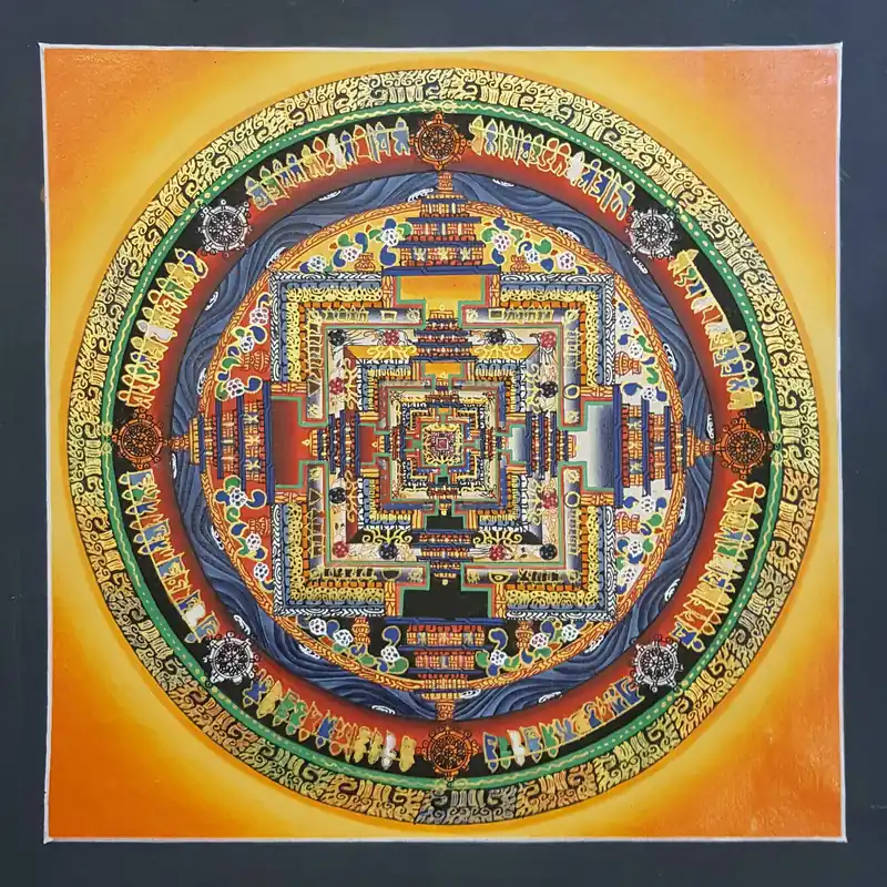 Art du Mandala Kalachakra Jaune