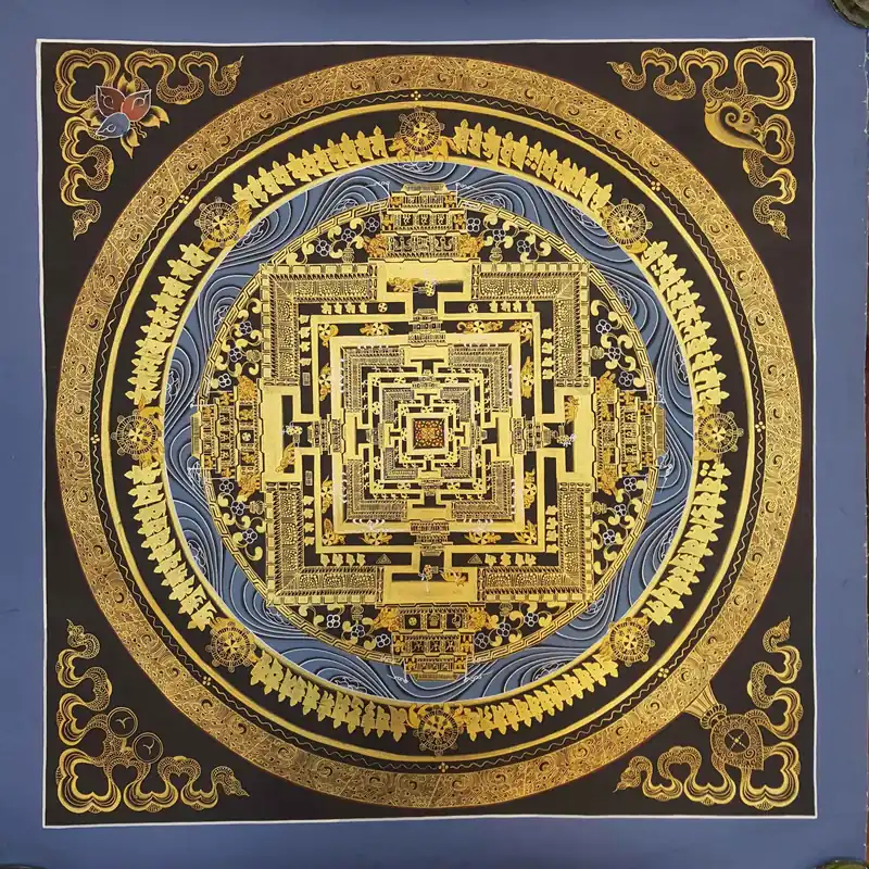 Mandala de Kalachakra peinte à la main