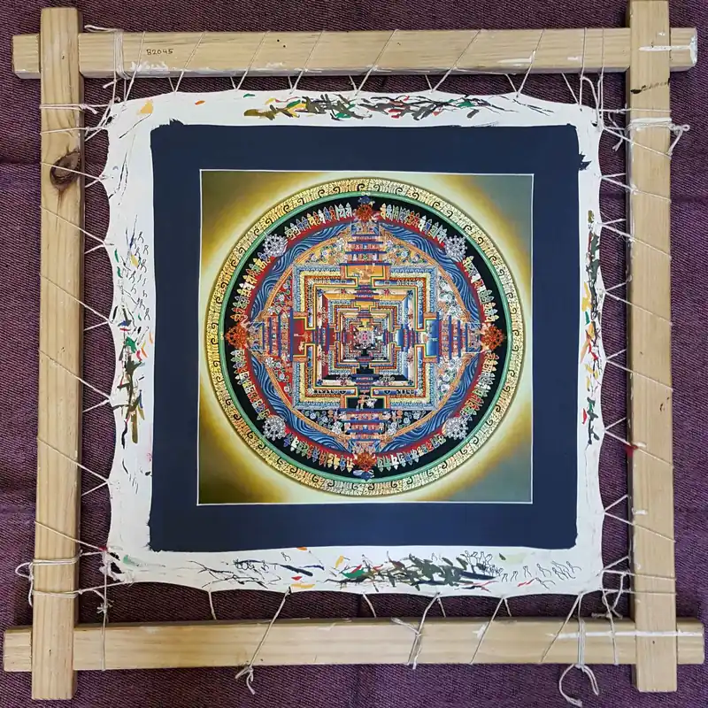 Peinture de Mandala Kalachakra Lumineux