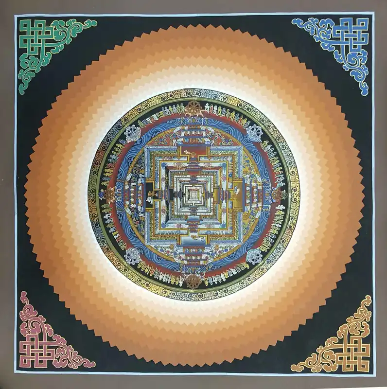 Mandala bouddhiste Kalachakra du Lotus