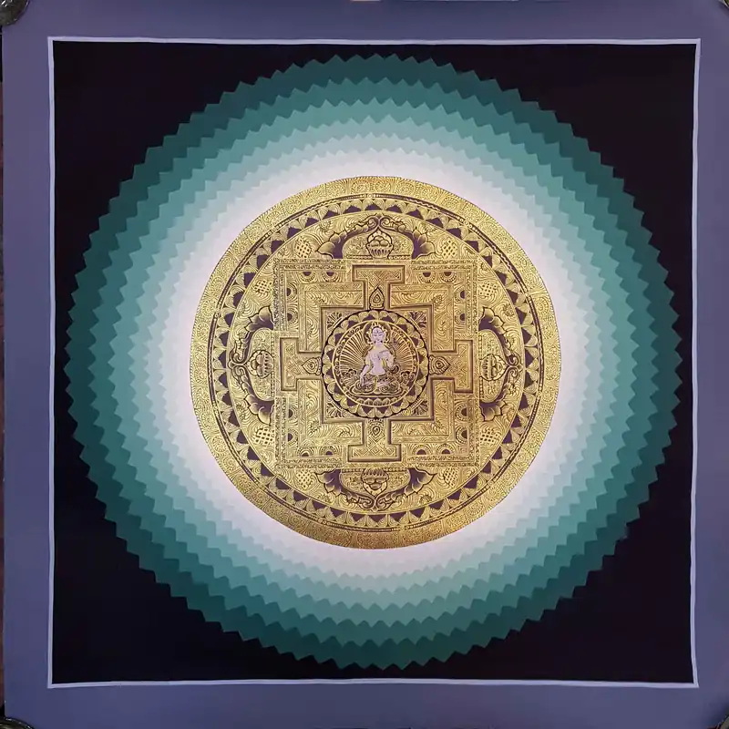 Le Mandala de la Tara Blanche au Lotus Bleu