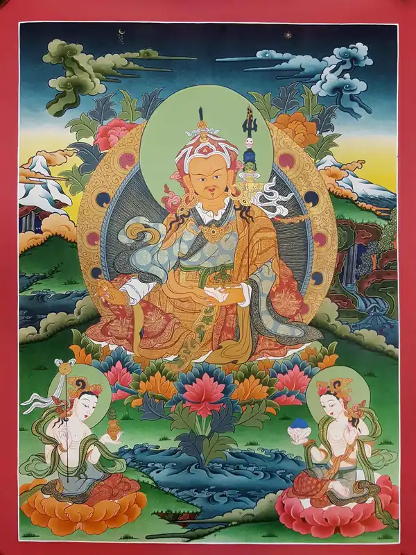Thangka tibétain de Guru Padmasambhava