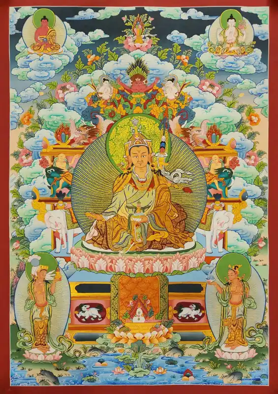 Thangka de Padmasambhava sur toile de coton