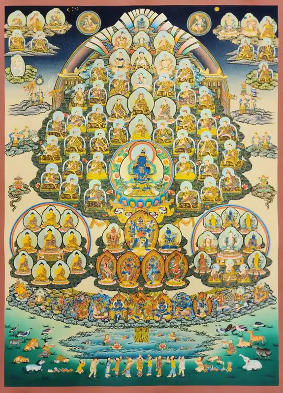 Thangka de Vajradhara sur toile de coton