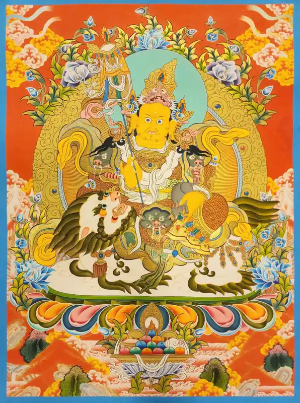 Thangka de Jambhala Namtose sur toile de coton