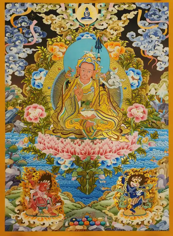 Thangka de Padmasambhava sur toile de coton