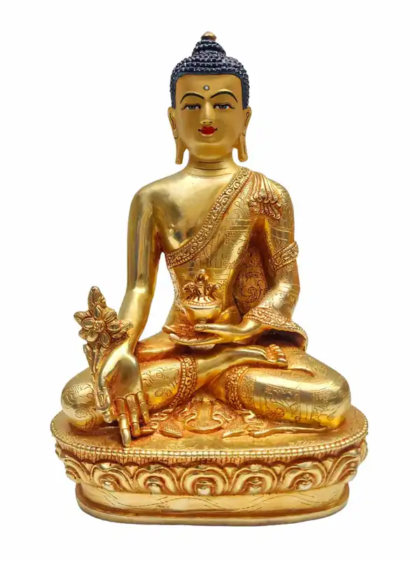 Statue de Bouddha Médecine en cuivre – Symbole de guérison