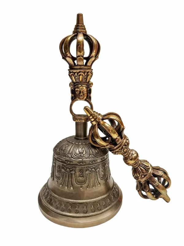 Ensemble de cloche en bronze et dorje de Dehradun