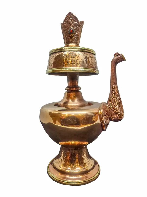 Ensemble de bols d’offrande bouddhistes en cuivre Bhumpa-Bhumba