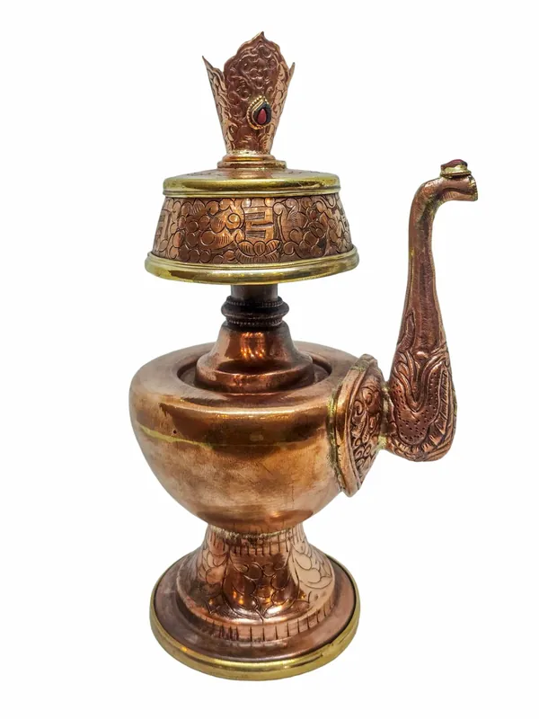 Ensemble de bols d’offrande en cuivre Bhumpa-Bhumba