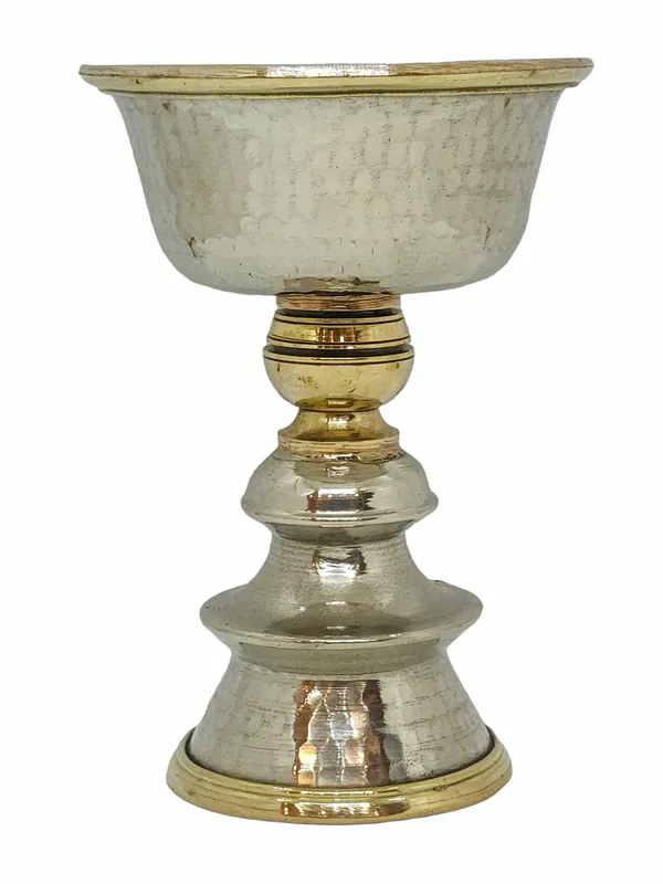 Lampe à beurre en cuivre pour les pratiques Vajrayana