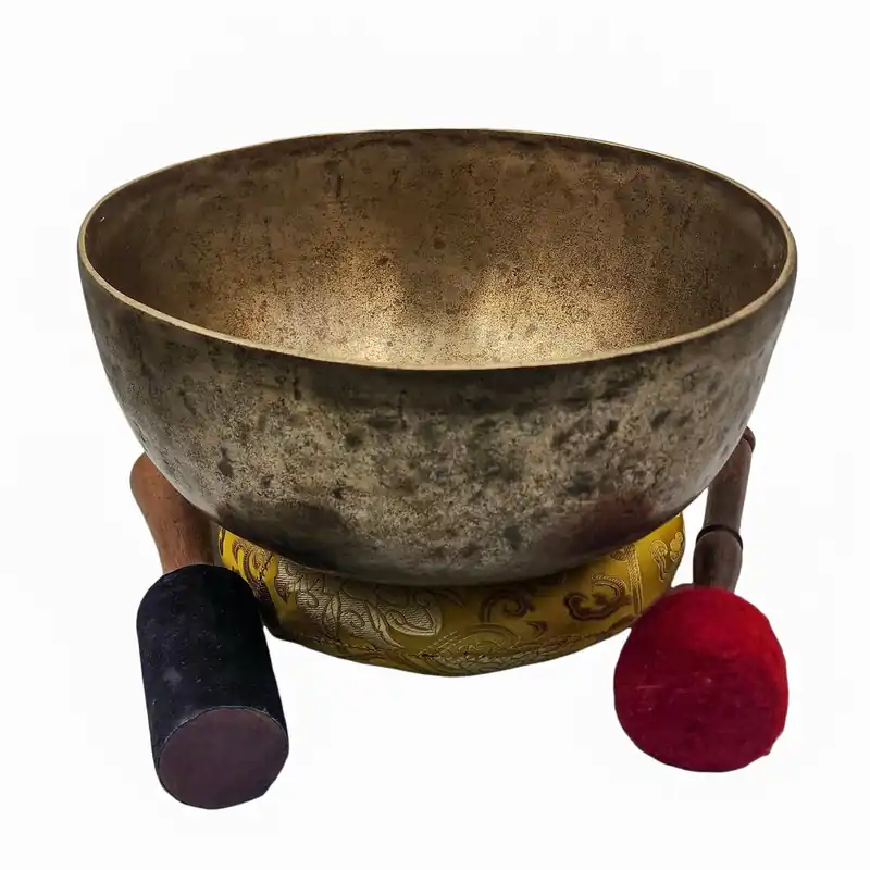 Bol chantant Jambati en sept métaux de bronze